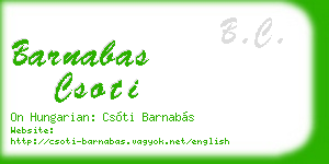 barnabas csoti business card