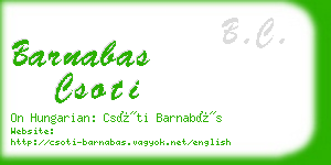 barnabas csoti business card